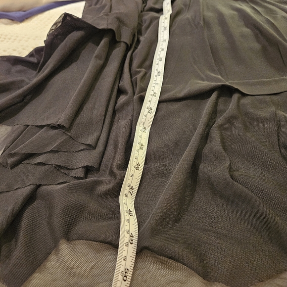 Kozan black midi-length dress, sheer overlay 2x - Picture 8 of 8